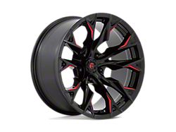 Fuel Wheels Flame Gloss Black Milled with Candy Red Wheel; 20x10; -18mm Offset (05-10 Jeep Grand Cherokee WK)