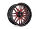 Fuel Wheels Ignite Gloss Black with Red Tinted Clear Wheel; 20x9; 1mm Offset (05-10 Jeep Grand Cherokee WK)