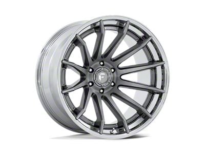 Fuel Wheels Burn Platinum with Chrome Lip Wheel; 20x9; 1mm Offset (99-04 Jeep Grand Cherokee WJ)