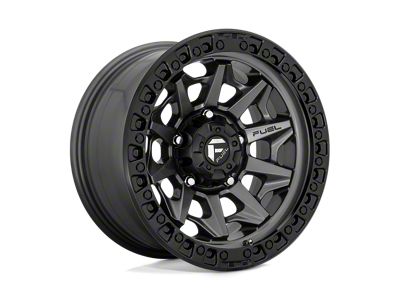 Fuel Wheels Covert Matte Gunmetal with Black Bead Ring Wheel; 17x9; 1mm Offset (99-04 Jeep Grand Cherokee WJ)