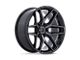 Fuel Wheels Flux Gloss Black Brushed Face with Gray Tint Wheel; 22x12; -44mm Offset (99-04 Jeep Grand Cherokee WJ)