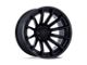 Fuel Wheels Burn Matte Black with Gloss Black Lip Wheel; 20x9; 1mm Offset (11-21 Jeep Grand Cherokee WK2)