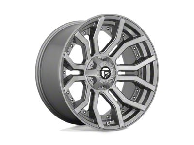 Fuel Wheels Rage Platinum Brushed Gunmetal Tinted Clear Wheel; 20x9; 1mm Offset (11-21 Jeep Grand Cherokee WK2)