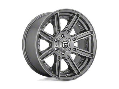 Fuel Wheels Rogue Platinum Brushed Gunmetal Tinted Clear Wheel; 20x9; 1mm Offset (11-21 Jeep Grand Cherokee WK2)