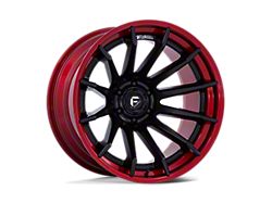 Fuel Wheels Burn Matte Black with Candy Red Lip Wheel; 20x9; 1mm Offset (07-18 Jeep Wrangler JK)