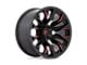 Fuel Wheels Flame Gloss Black Milled with Candy Red Wheel; 20x9; 1mm Offset (07-18 Jeep Wrangler JK)