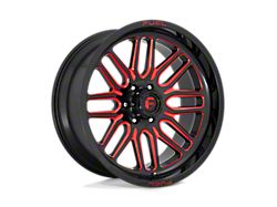 Fuel Wheels Ignite Gloss Black with Red Tinted Clear Wheel; 22x12; -43mm Offset (07-18 Jeep Wrangler JK)