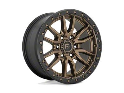 Fuel Wheels Rebel Matte Bronze with Black Bead Ring Wheel; 18x9; 1mm Offset (07-18 Jeep Wrangler JK)