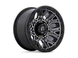 Fuel Wheels Traction Matte Gunmetal with Black Ring Wheel; 17x9; 1mm Offset (07-18 Jeep Wrangler JK)