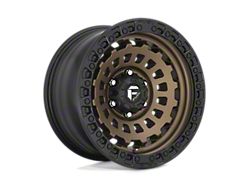 Fuel Wheels Zephyr Matte Bronze with Black Bead Ring Wheel; 17x9; 1mm Offset (07-18 Jeep Wrangler JK)