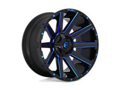 Fuel Wheels Contra Gloss Black with Blue Tinted Clear Wheel; 20x10; -18mm Offset (18-24 Jeep Wrangler JL)