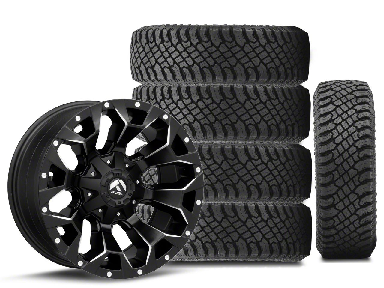 Jeep Wrangler 18x9 Fuel Assault Wheel & 35in 35x12.50R18 Atturo All ...