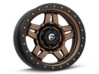 Fuel Wheels Anza Matte Bronze with Black Ring 6-Lug Wheel; 17x8.5; -6mm Offset (03-09 4Runner)