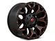 Fuel Wheels Assault Matte Black Red Milled 6-Lug Wheel; 17x9; -12mm Offset (03-09 4Runner)