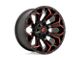 Fuel Wheels Assault Matte Black Red Milled 6-Lug Wheel; 20x10; -22mm Offset (03-09 4Runner)