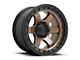 Fuel Wheels Block Matte Bronze with Black Ring 6-Lug Wheel; 17x9; 1mm Offset (03-09 4Runner)