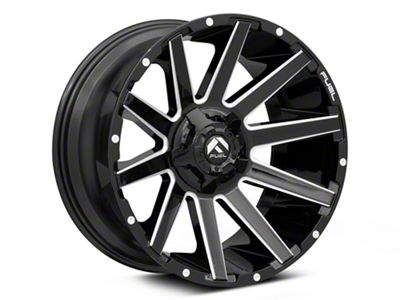 Fuel Wheels Contra Gloss Black Milled 6-Lug Wheel; 24x12; -44mm Offset (03-09 4Runner)