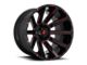 Fuel Wheels Contra Gloss Black Red Tinted Clear 6-Lug Wheel; 24x12; -44mm Offset (03-09 4Runner)