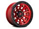 Fuel Wheels Covert Candy Red with Black Bead Ring 6-Lug Wheel; 17x9; -12mm Offset (03-09 4Runner)