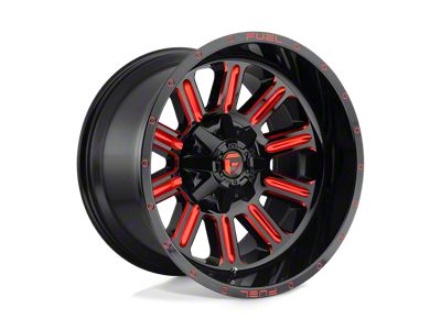 Fuel Wheels Hardline Gloss Black with Red Tinted Clear 6-Lug Wheel; 18x9; -12mm Offset (03-09 4Runner)