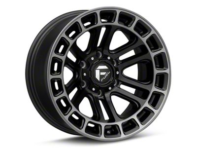 Fuel Wheels Heater Matte Black Double Dark Tint Machined 6-Lug Wheel; 17x9; -12mm Offset (03-09 4Runner)