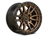 Fuel Wheels Rebel Matte Bronze with Black Bead Ring 6-Lug Wheel; 18x9; -12mm Offset (03-09 4Runner)