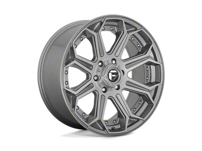 Fuel Wheels Siege Brushed Gunmetal with Tinted Clear 6-Lug Wheel; 26x14; -75mm Offset (03-09 4Runner)