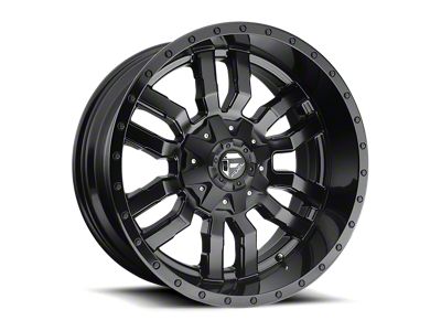 Fuel Wheels Sledge Gloss and Matte Black 6-Lug Wheel; 18x9; -12mm Offset (03-09 4Runner)