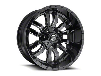 Fuel Wheels Sledge Gloss Black Milled 6-Lug Wheel; 20x9; 1mm Offset (03-09 4Runner)