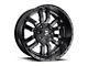 Fuel Wheels Sledge Matte Black Gloss Black Lip 6-Lug Wheel; 17x9; 2mm Offset (03-09 4Runner)