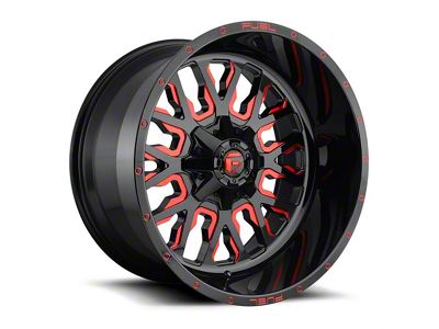 Fuel Wheels Stroke Gloss Black Red Tinted Clear 6-Lug Wheel; 24x14; -75mm Offset (03-09 4Runner)