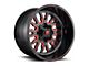 Fuel Wheels Stroke Gloss Black Red Tinted Clear 6-Lug Wheel; 24x14; -75mm Offset (03-09 4Runner)