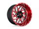 Fuel Wheels Triton Candy Red Milled 6-Lug Wheel; 22x10; -19mm Offset (03-09 4Runner)