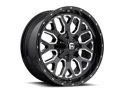 Fuel Wheels Titan Gloss Black Milled 6-Lug Wheel; 20x9; 1mm Offset (04-15 Titan)