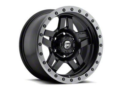 Fuel Wheels Anza Matte Black with Anthracite Ring 6-Lug Wheel; 18x9; 1mm Offset (04-15 Titan)