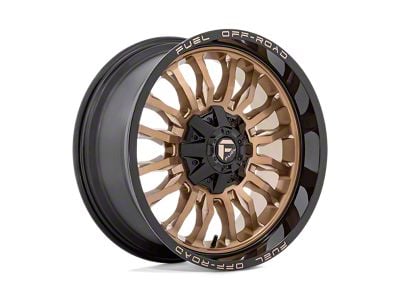 Fuel Wheels Arc Platinum Bronze with Black Lip 6-Lug Wheel; 22x12; -44mm Offset (04-15 Titan)