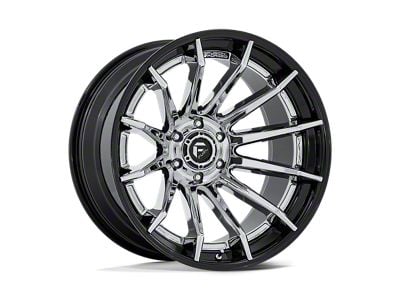 Fuel Wheels Burn Chrome with Gloss Black Lip 6-Lug Wheel; 20x9; 1mm Offset (04-15 Titan)