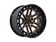 Fuel Wheels Celsius Matte Bronze with Matte Black Lip 6-Lug Wheel; 20x10; -18mm Offset (04-15 Titan)