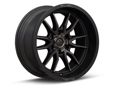 Fuel Wheels Clash Matte Black Double Dark Tint 6-Lug Wheel; 20x10; -18mm Offset (04-15 Titan)