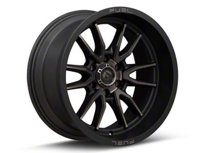 Fuel Wheels Clash Matte Black Double Dark Tint 6-Lug Wheel; 22x10; -18mm Offset (04-15 Titan)