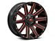 Fuel Wheels Contra Gloss Black with Red Tinted Clear 6-Lug Wheel; 20x9; 2mm Offset (04-15 Titan)