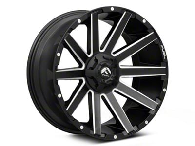 Fuel Wheels Contra Matte Black Milled 6-Lug Wheel; 18x9; 1mm Offset (04-15 Titan)