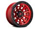Fuel Wheels Covert Candy Red with Black Bead Ring 6-Lug Wheel; 18x9; 1mm Offset (04-15 Titan)