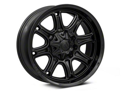 Fuel Wheels Darkstar Matte Black with Gloss Black Lip 6-Lug Wheel; 20x9; 1mm Offset (04-15 Titan)