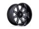 Fuel Wheels Darkstar Matte Gunmetal with Black Lip 6-Lug Wheel; 20x9; 1mm Offset (04-15 Titan)