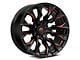 Fuel Wheels Flame Gloss Black Milled with Red Accents 6-Lug Wheel; 20x9; 20mm Offset (04-15 Titan)