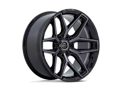 Fuel Wheels Flux Gloss Black Brushed with Gray Tint 6-Lug Wheel; 18x9; 1mm Offset (04-15 Titan)