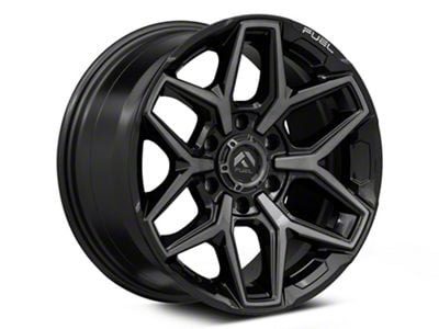 Fuel Wheels Flux Gloss Black Brushed with Gray Tint 6-Lug Wheel; 18x9; 1mm Offset (04-15 Titan)