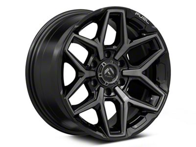 Fuel Wheels Flux Gloss Black Brushed with Gray Tint 6-Lug Wheel; 18x9; 20mm Offset (04-15 Titan)