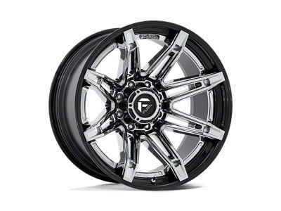 Fuel Wheels Fusion Forged Brawl Chrome with Gloss Black Lip 6-Lug Wheel; 22x10; -18mm Offset (04-15 Titan)